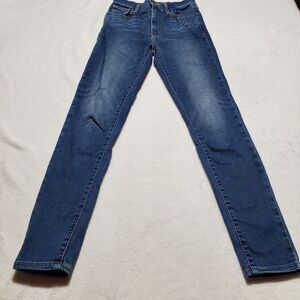 LEVI STRAUSS Mile High Super Skinny Jeans Womens Tag Size 26x30 Medium Wash Blue